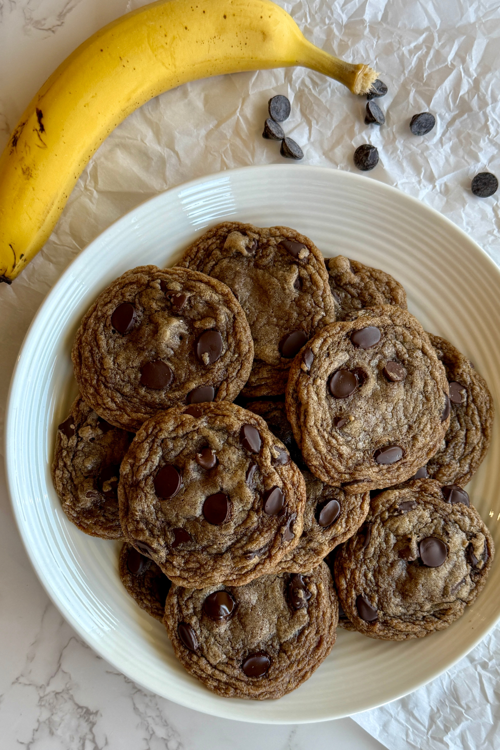 Banana Chocolate Chip Cookies (For When You Have One Sad Banana)